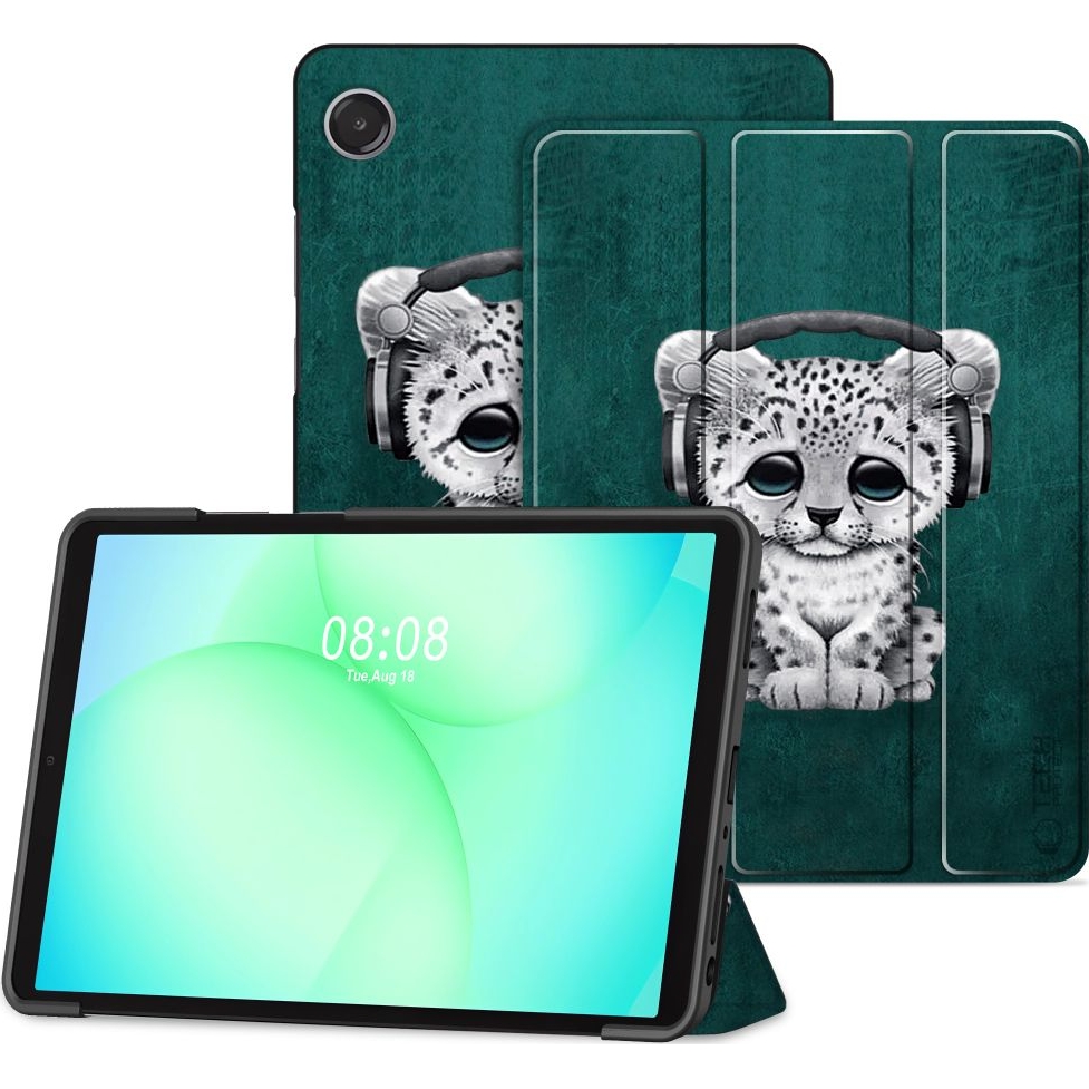 Etui z klapką Tech-Protect SmartCase do Samsung Galaxy Tab A11+ / Tab A9+, ciemnozielone